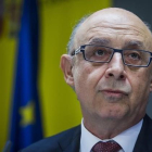 El ministro de Hacienda, Cristóbal Montoro, en Valencia a mediados de diciembre.-
