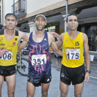 Said Aitaddi, que fue segundo, junto a Hassane Ahouchar, primero, y Abderrahim El Jaafari, tercero.-VALENTÍN GUISANDE