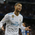 Cristiano Ronaldo gesticula tras marcar un gol.-FRANCISCO SECO