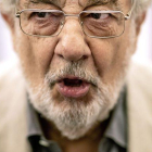 Plácido Domingo, durante una conferencia en Madrid, el pasado julio.-AP / BERNAT ARMANGUE