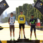 El podio del Tour 2016 con Froome, Bardet y Quintana.-AFP / KENZO TRIBOUILLARD