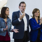 El presidente del Gobierno durante la presentación del programa electoral del PP en Valencia este sábado.-MIGUEL LORENZO