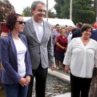 Zapatero en Brañuelas en el homenaje a Geijo.-ICAL