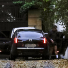Sarkozy vuelve a su casa tras ir a correr.-GEOFFROY VAN DER HASSELT / AFP