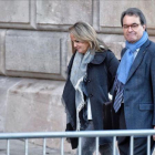 Artur Mas, a su llegada al TSJC, este jueves.-FERRAN SENDRA