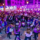 La manifestación discurrió entre la plaza Mayor de Soria y la de las Mujeres. MARIO TEJEDOR