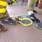 El calzado deportivo de los bomberos de la Brif de Lubia. HDS