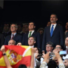 El Rey Felipe, en el centro del palco del Benito Villamarín.-AFP / PAU BARRENA