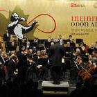 Un momento de la actuación de la ‘Bilbao Orkestra Sinfonikoa’ ayer en su actuación dentro del Otoño Musical Soriano. / VALENTÍN  GUISANDE-