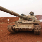 Tanque desplegado en Idlib-EFE