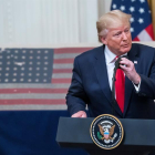 Trump, este jueves.-EFE / JIM LO SCALZO