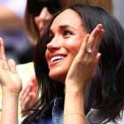 Meghan Markle anima a Serena Williams en la final del Us Open de Nueva York.-AFP