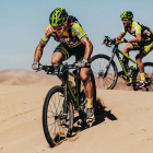 El ciclista burgense Selu en una de las etapas de la Marruecos on bike.-HDS