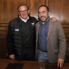 Francisco Rubio y Luis Rey tras la firma del convenio de colaboración entre el Numancia y Diputación.-Valentín Guisande