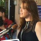 Alicia Machado, en una rueda de prensa en la que catrgó contra Trump, en junio.-AP / LUIS ALONSO LUGO