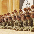 Captura del vídeo hecho público por el Estado Islámico de una supuesta ejecución en Palmira.-