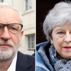 Jeremy Corbyn y Theresa May.-ISABEL INFANTES (AFP)