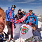 Los sorianos durante su expedición al Mont Blanc. -