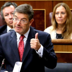 El ministro de Justicia, Rafael Catalá, este miércoles en el pleno del Congreso.-JUAN MANUEL PRATS