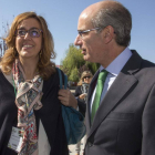 El presidente de la Diputación de Salamanca, Javier Iglesias, preside los actos del Día de las Provincias de Castilla y León. En la imagen Javier Iglesias junto a Angeles Armisén, presidentes de las diputaciones de Salamanca y Palencia-Ical