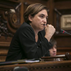 Ada Colau, durante un pleno municipal.-JOAN CORTADELLAS