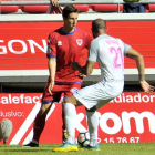 Guillermo será hoy titular en el Carlos Tartiere comandando la punta del ataque del Numancia.-Daniel Rodríguez