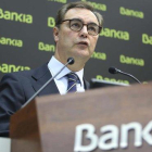 El consejero delegado de Bankia, José Sevilla, en la presentación de resultados del tercer trimestre del 2018-DAVID CASTRO