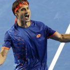 David Ferrer celebra su victoria en el Abierto de Australia.-