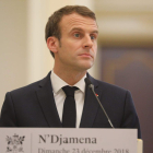 Macron, en la visita a Francia del presidente de Chad-LUDOVIC MARIN (AFP)