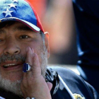 Diego Armando Maradona, el sábado pasado en el Estadio Malvinas Argentinas de Mendoza.-AFP