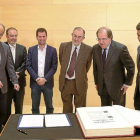 Silvia Clemente, Luis Fuentes, Fernando Rey, Luis Tudanca, Jesús Quijano, Juan VicenteHerrera y Carlos Fernández Carriedo .-Ical