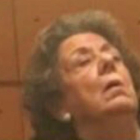 Rita Barberá aparentemente dormida, ayer, en su reaparición en el Senado.-TWITTER / CELIA CÁNOVAS