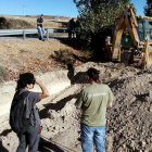 Trabajos de las exhumaciones en Cobertelada. HDS