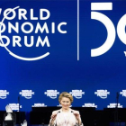 Ursula von der Leyen en el Foro Económico Mundial de Davos.-EFE