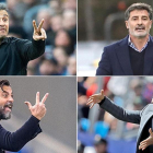 Luis Enrique, Michel, Quique Sánchez Flores y Jémez.-EL PERIÓDICO