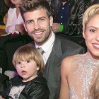 Shakira, acompañada de Piqué y sus dos hijos, Milan y Sasha, en la gala de Los 40 de principios de este mes.-INSTAGRAM