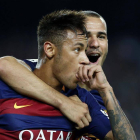 Neymar celebra su gol.-EFE