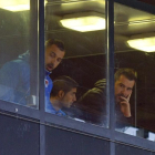 López Garai vio el partido desde una de las cabinas de prensa de Los Pajaritos.-Mario Tejedor