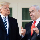 Trump y Netanyahu ayer en la Casa Blanca.-AFP