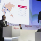 Ángel Ron, presidente del Banco Popular, en la junta general de accionistas celebrada ayer en Madrid.-EFE / PACO CAMPOS
