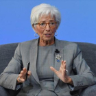 La directora del FMI, Christine Lagarde, en una mesa redonda el pasado mes de mayo.-/ FACUNDO ARRIZABALAGA