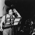 Orson Welles, durante una de las emisiones de la CBS-HDS
