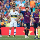 Leo Messi celebra su gol durante ante el Boca durante el trofeo Gamper /-ALEJANDRO GARCIA (EFE)