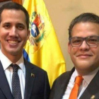 Franco Manuel Casella Lovaton, diputado de la Asamblea Nacional de Venezuela junto a Juan Guaidó.-EL PERIÓDICO