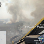 Vista del incendio desde el helicóptero de la Junta. NATURALEZA CASTILLA Y LEÓN