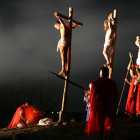 Imagen de la representación de la Carrera, tal y como llaman los alcobeños a la escenificación de la Pasión.-HDS