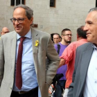 Quim Torra junto al alcalde de Vilafranca del Penedès, Pere Regull, antes de la diada de Sant Fèlix.-ACN