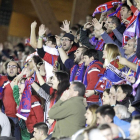 Algunos de los aficionados en el partido contra el real Madrid, en Los Pajaritos-LUIS ÁNGEL TEJEDOR