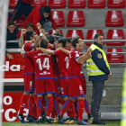 El Numancia superaba en la Copa al Málaga, otro equipo de Primera, al que ganaba en Los Pajaritos por 2-1.-Mario Tejedor