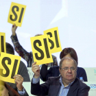 Herrera, durante una de las votaciones en el congreso del fin de semana.-RAQUEL P. VIECO